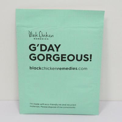 Green / Transparent Recyclable Paper Mailers 20x30cm Plant Based Paper Packaging Envelopes