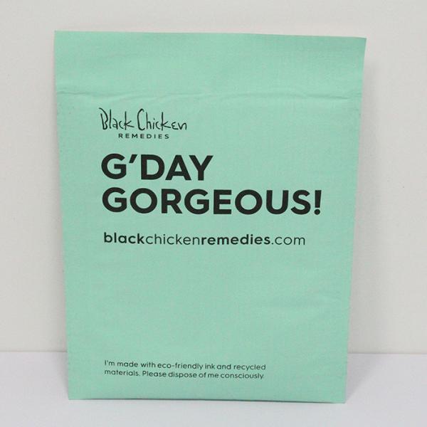 緑色/透明 リサイクル可能な紙メール 20x30cm 植物性紙包装封筒