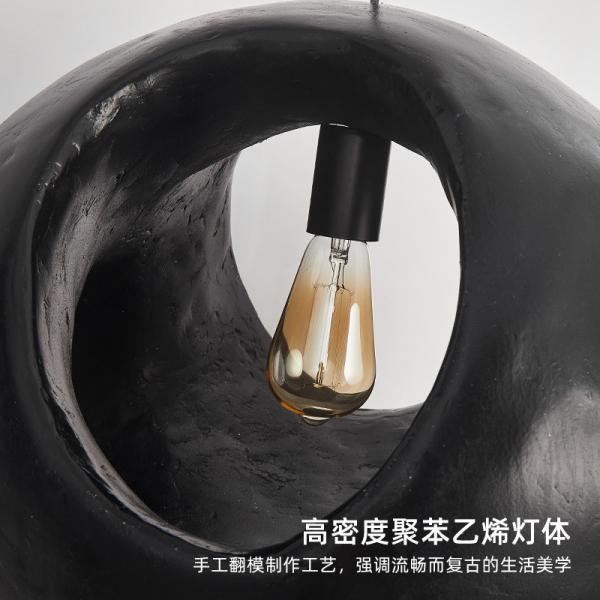 Black Chandelier Designer Black Minimalist Kitchen Island Bedroom Black Pendant Lamp（WH-VP-178)
