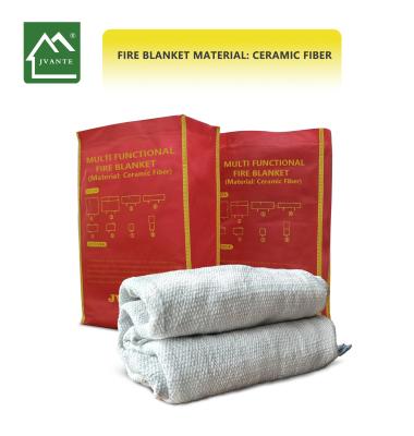 Jvante  Ceramic Fiber Fire Blanket 1m*2m 2m*2m or customizable High Temperature Ceramic Fiber Fire Blanket