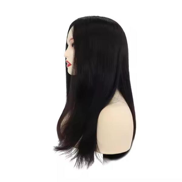 New Design Natural Color Human Hair Euro Lace Mono Medical Wig Lace Wig For Cancer And Alopecia Patients Silk Top FULL HEAD Wig