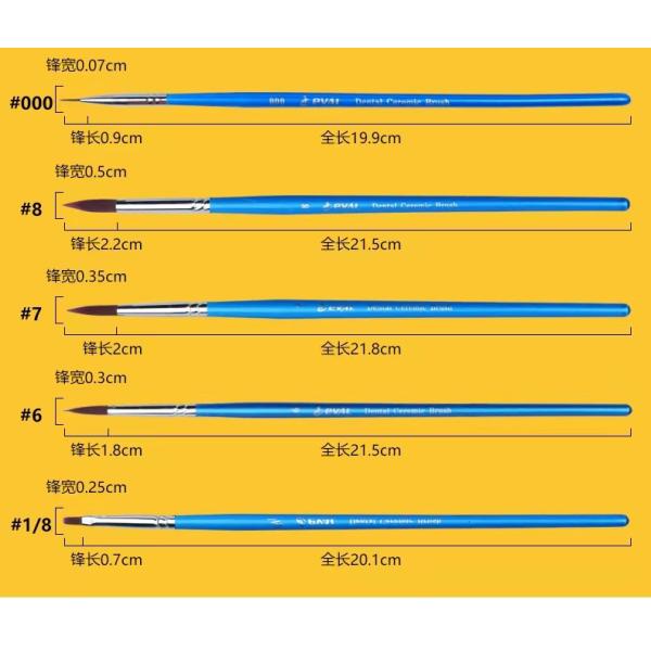 Dental Ceramic Build Up Brush Lab Porcelain Powder Pen Cleaner Glaze Brush Pen