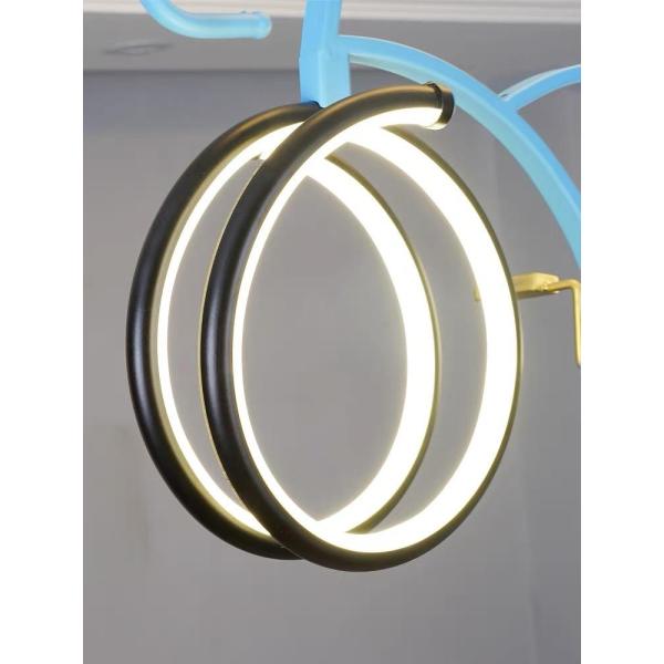 Детская комната Велосипед Люстра Глазный щит Простая спальня LED Личность Мультфильм Велосипедный свет