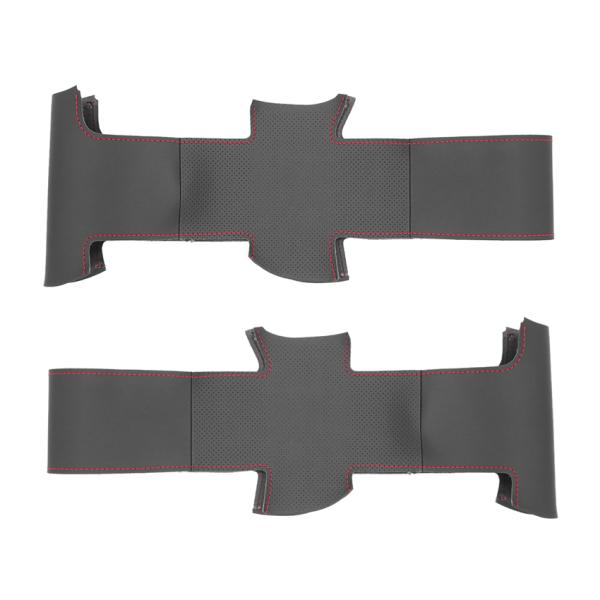 Car Accessory Black Leather Custom Hand Sewing Steering Wheel Cover Wrap For Renault Clio 2 Twingo 2 Logan 1 Sandero 1 2001-2004