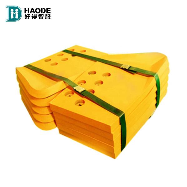HAODE Manufacture SD13/SD16/SD22/SD32/SD42 Double Bevel Flat Motor Grader Blade Cutting Edge in Yellow