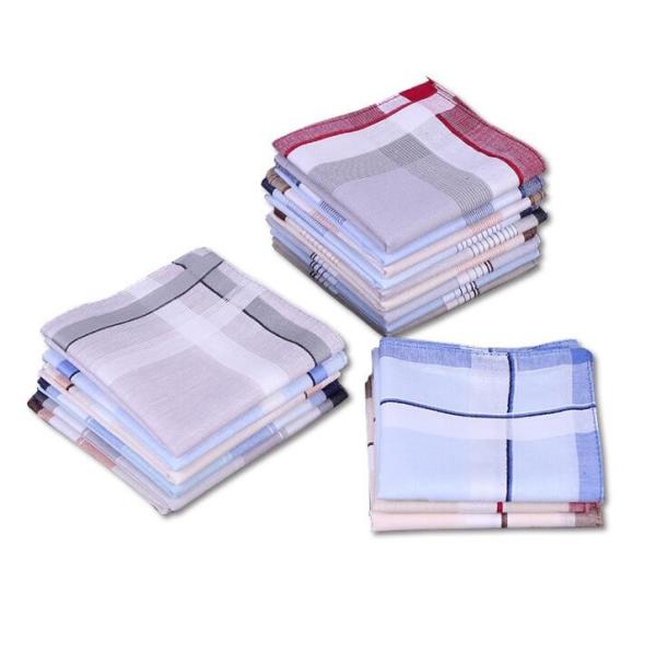Men's blended cotton hankerchief with size 40*40cm in different patterns