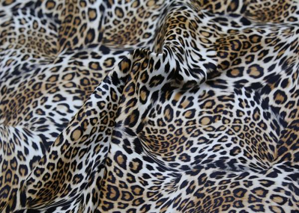 Brown Leopard Printed PU Leather 0.5 Mm Thickness Abrasion - Resistant