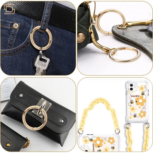 Accessoires de matériel de ceintures de sangle de porte-clés de joints toriques en métal résistants