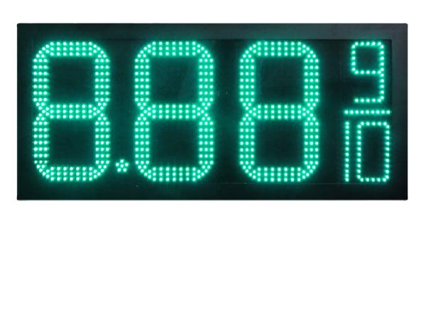 Fuel Station Pylon Sign LED Gas Station Signs 7 Segment LED Board Gas Light Display