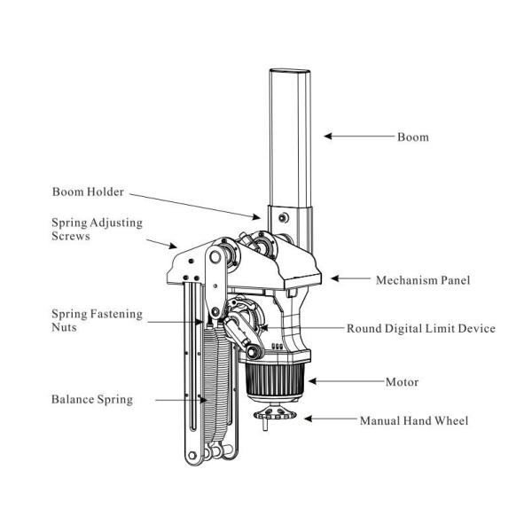 Barrera de estacionamiento con brazo telescópico de 6 m para entrada suave de vehículos, con brazo de aleación de aluminio y tiempo de apertura de 6 s