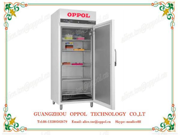 OP-907 Medical Equipment Single Glass Door Air Cooled Upright Display Freezer