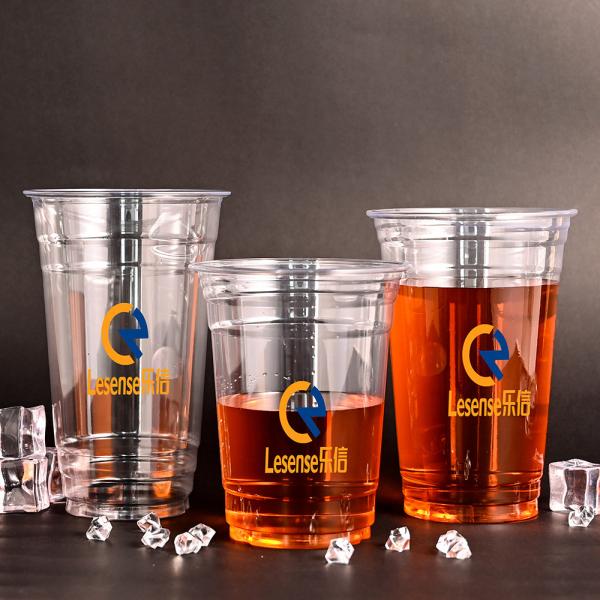 Transparent Food Grade Clear Plastic Pet Cups 16 Oz Plastic Drinking Cups