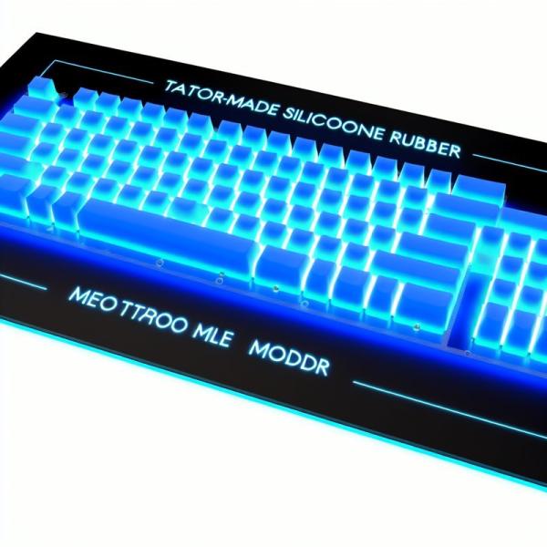 青いLEDのカスタムシリコンゴム膜スイッチ