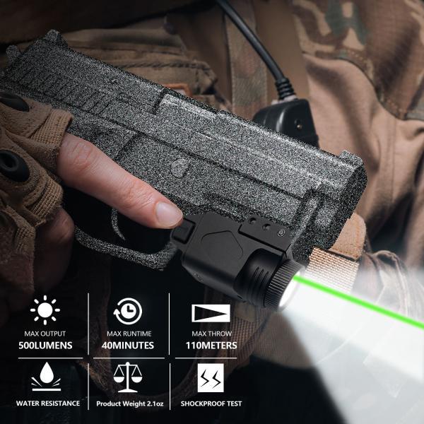 El laser robusto exquisito de la escopeta de la arma de mano ve 2 verdes en 1 laser del arma