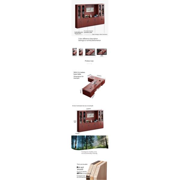 Большой современный офисный стол и стул Комбинация для офисной мебели президента менеджера