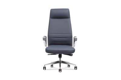 Conjoined Armrest 360° Swivel Revolving Leather Chair With Castors