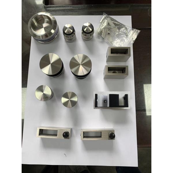 Sistema de barandillas de puerta corredera de cristal sin marco de acero inoxidable de color dorado para la sala de ducha