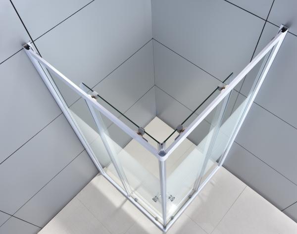 Compartiment d'un seul bloc 5mm ISO9001 de douche d'alliage d'aluminium