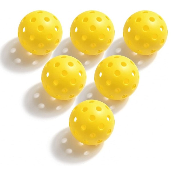Durable 40-Hole & 26-Hole Pickleball Balls with Eco-Friendly Material and 12-Inch Yellow Size for Children's Training
