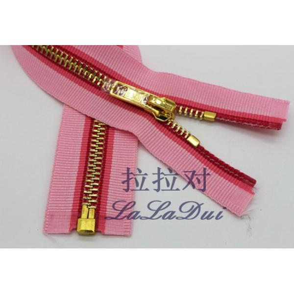 Auto Lock 22 Inch Open End Metal Jacket Zippers Multi Bright Color Polyester Tape