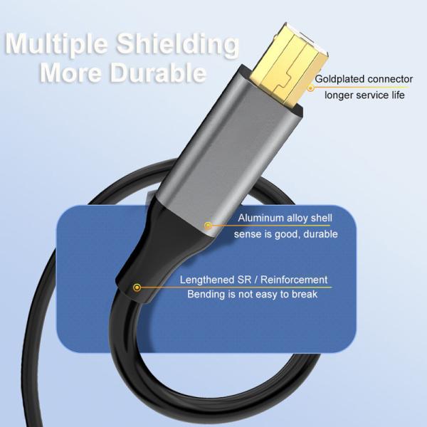 USB2.0 TYPE-A to USB Type B Cable For USB printers scanners or external USB Hard Drives