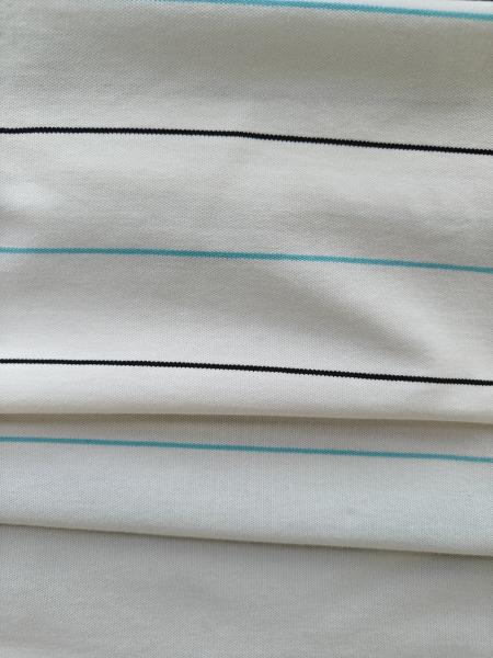 Healthy And Good Quality Anti-Wrinkle Crisp Striped Knit Fabric For T-Shirt