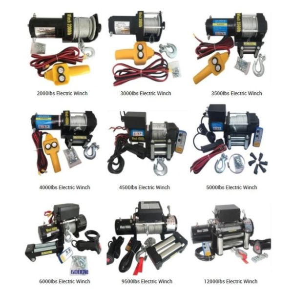 12v 24v Car Winch 4500lbs 6000lbs 12000lbs Electric Winches