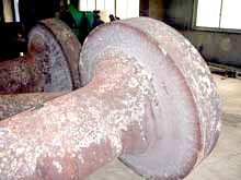 Threaded Forged Carbon Steel Shaft for Power Equipment GB JIS AISI Weight 3 - 4 tons