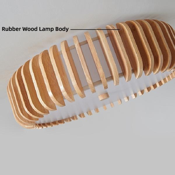 Modern Natural Wooden Ceiling Lamp for Bedroom Rubber Round Wooden ceiling lamp(WH-WA-48)