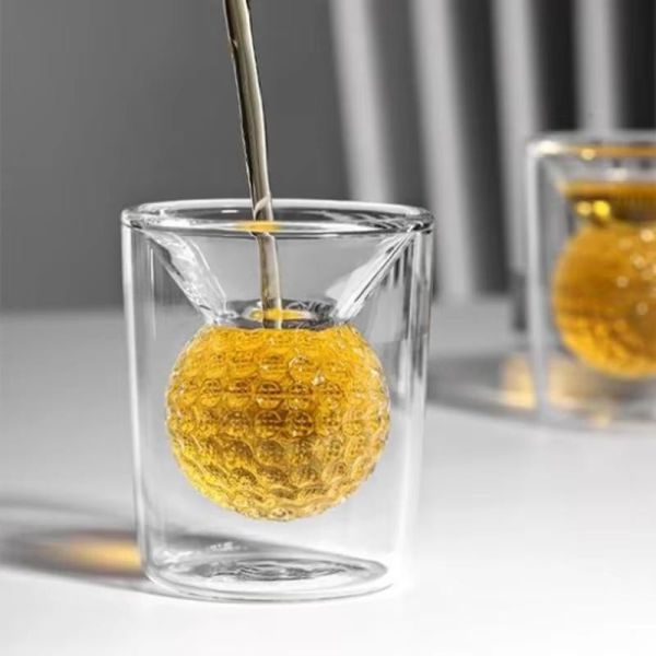 Home Use Double Wall Glass Mug Borosilicate Glass Modern Design Customized Logo