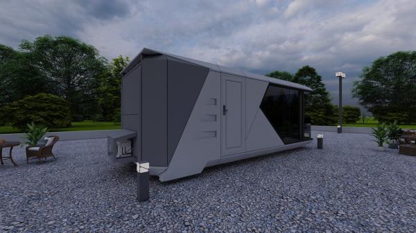 Maison capsule spatiale pour les lieux pittoresques de base à un prix abordable et une solution à partir de bâtiments préfabriqués durables