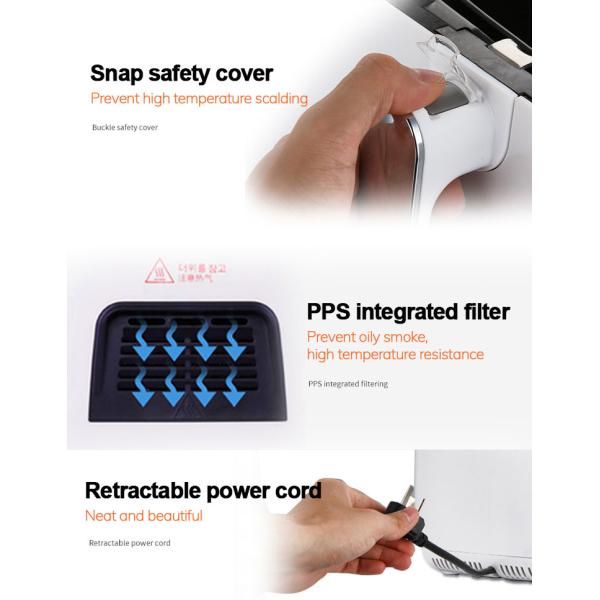 Household Smart Air Fryers 3L 1400W Touch Screen Multi Function 0-30min