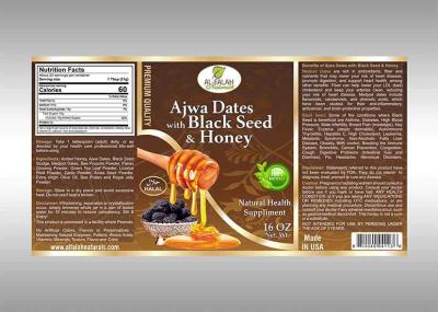 Shinny Gold Metallic Printing Adhesive Label for Health Product