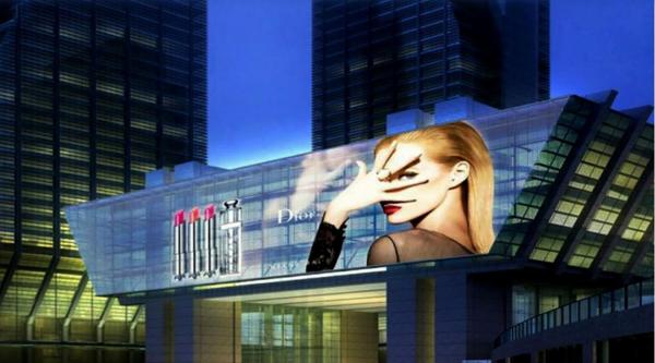 480X256mm Adhesive LED Screen , P8 Color Transparent LED Film