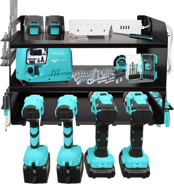 Organize Your Tools with this Heavy Duty Power Tool Organizer Wall Mount Storage Rack