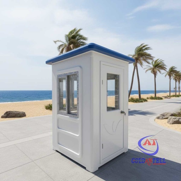 Waterproof Industrial Fiberglass Security Guard House One-piece Molded Sentry Box Portable Villa Coastal Area Parking