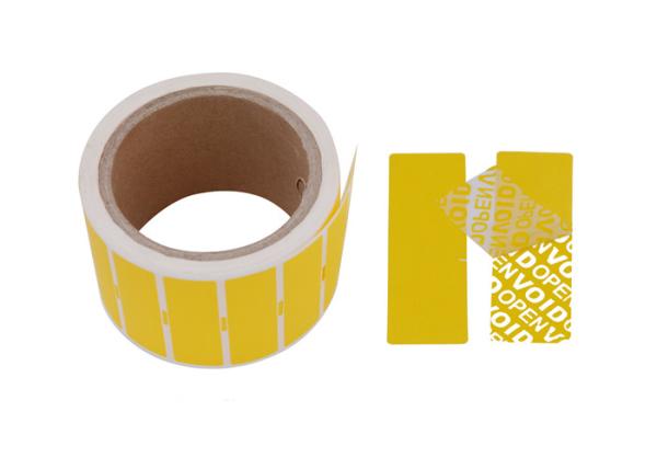Anti - Tamper Custom Security Stickers Labels / Adhesive Warranty Seal Sticker