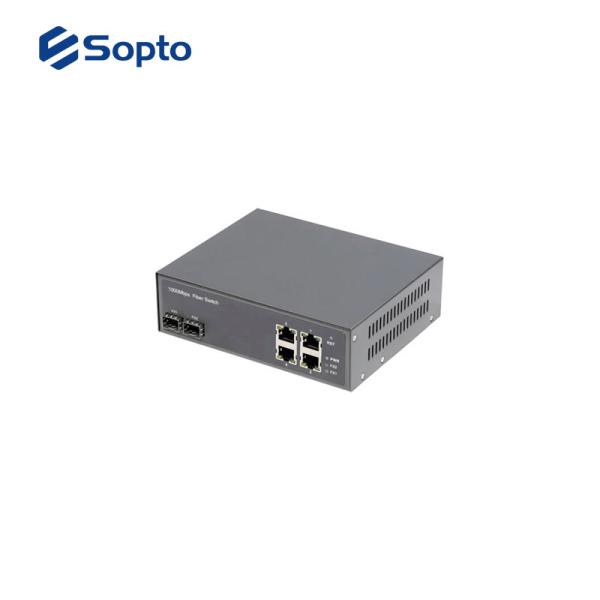 External 220V AC 10 100 1000 Media Converter With Conspicuous LED Indicators