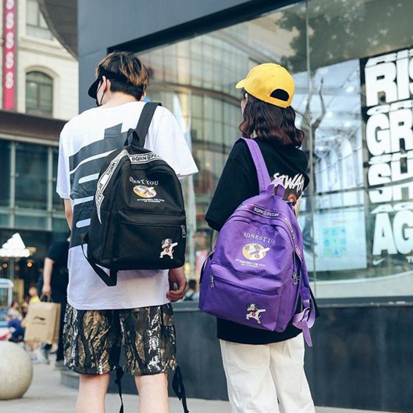 New women's backpack casual all-purpose nylon backpack large capacity college wind student bag