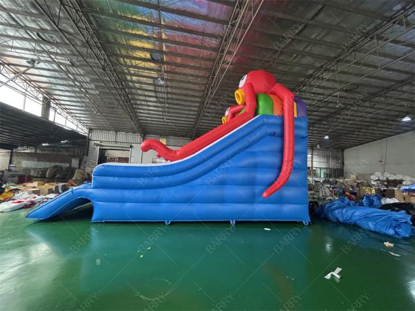 Sea World Theme Octopus  Inflatable Pool Slide，Inflatable Slide For Pool Backyard Water Park