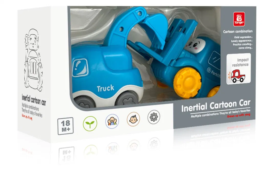 Wholesale Children′s Toys 2-6 Years Old Plastic Garbage Classification Car Toys Cartoon Engineering Car Toys