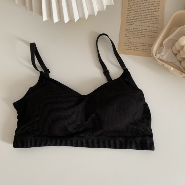 New Style Women Wholesale Pure Cotton Ribbed Bra Thin Slim Girl Special Cotton Bra Low Minimum Order Quantity Wholesale