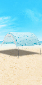 Outdoor Camping Beach Sunshade Sky Tent, Beach Canopy Tent Sun Shade, Gradient Beach Canopy, Stability Upgraded tent