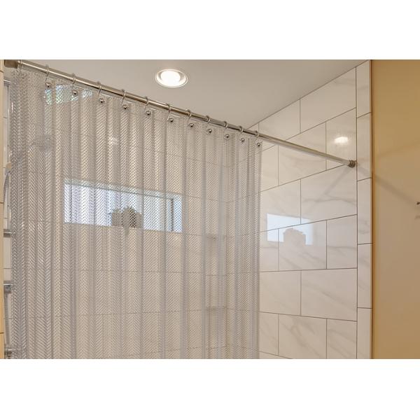 Mesh Aluminum Metal Coil Drapery Wire Fabric For Decorative Shower Divider Curtains