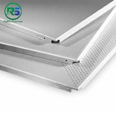 O grampo impermeável do metal branco no teto telha painel de teto perfurado do metal de 0.6mm para o escritório