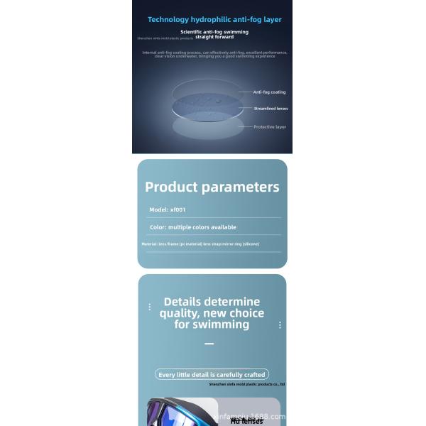 Vue plus claire Hommes Femmes lunettes de natation Pour adultes en plein air Lunettes d'eau électroplatées