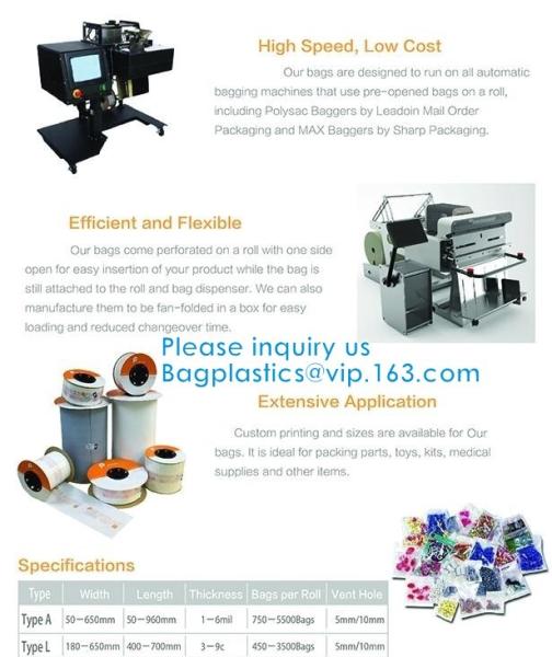 AUTO ROLL BAGS,AUTO FILL BAGS, PRE-OPENED BAGS, AUTOMATED BAGGING PACKAGING, BAGGERS,ACCESSORIES PACKING BAGEASE PACKAGE