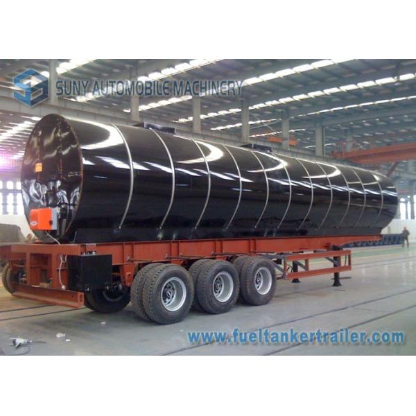 3 Axle Flue Heating Asphalt Tanker Trailer 52000 Liters Bitumen Tanker