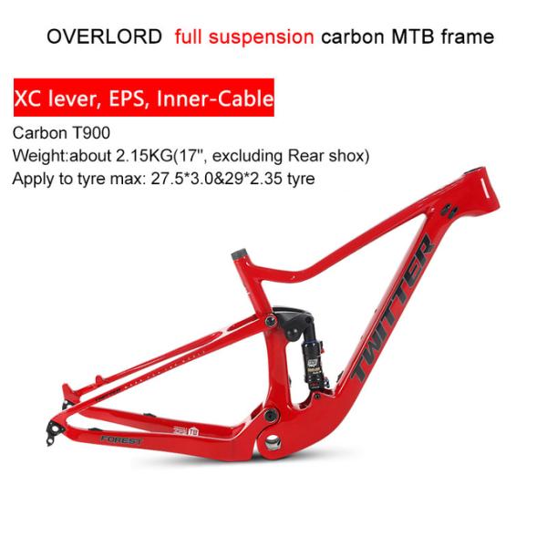 Этикеты лазера полных кабелей рамки углерода MTB Twitter подвеса внутренних УЛЬТРАФИОЛЕТОВЫЕ красочные