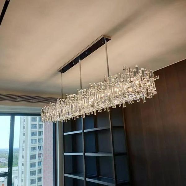 Lumière à pendentif en cristal moderne pour salon et hôtel